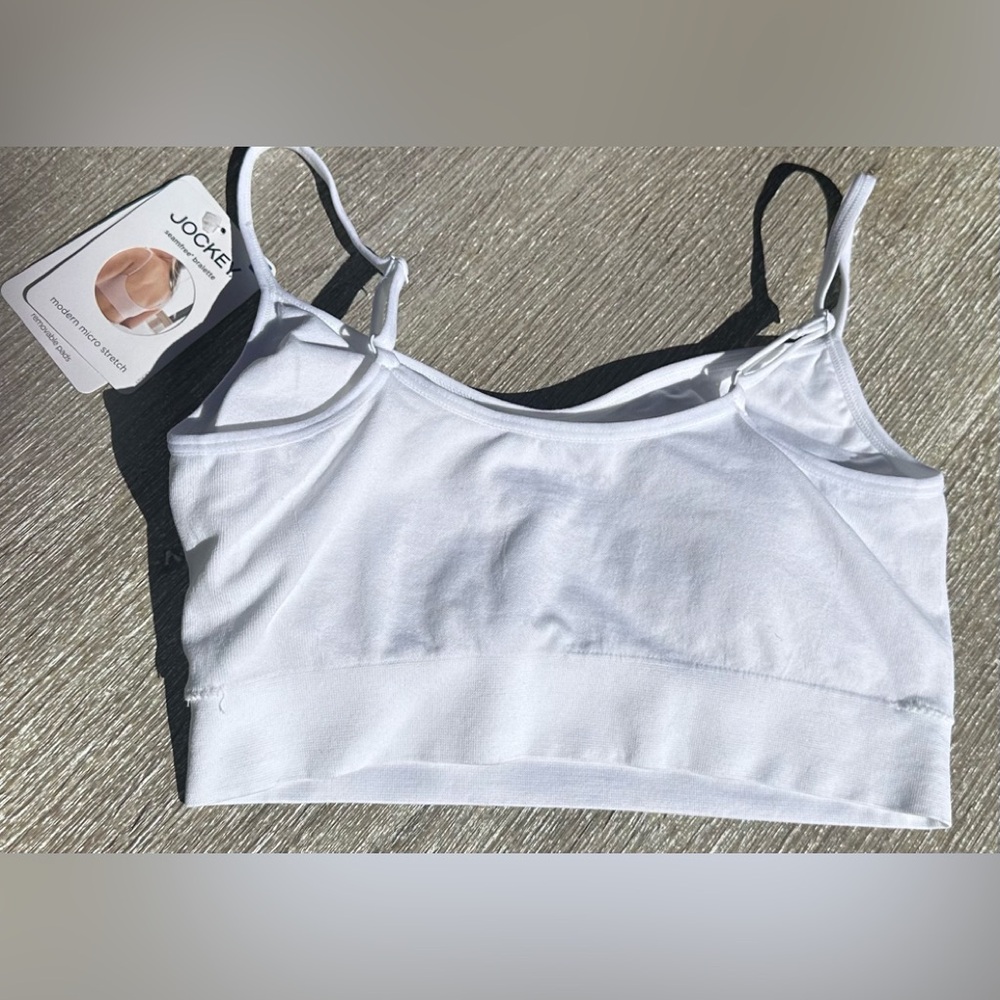 LAST CALL! Jockey White Bra Bralette XL NWT - Picture 2 of 4